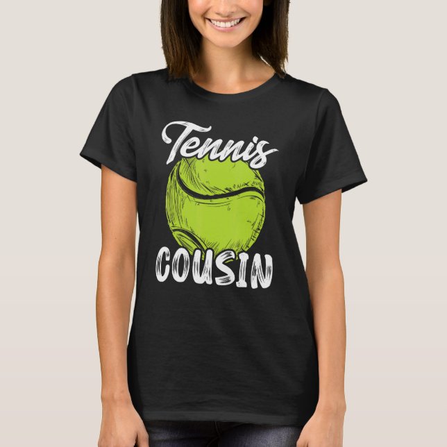 Tennis Cousin Men Family Matching Set Tennis Ball  T-Shirt (Front)