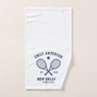 Tennis Custom Club Name Navy Blue On White