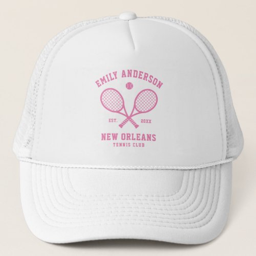 Tennis Custom Club Name Trucker Hat