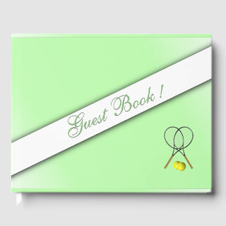Tennis Custom Green Guest Book