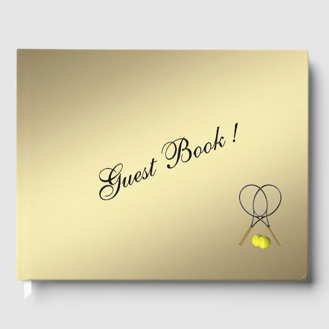 Tennis Custom Guest Book (Front)