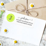 Tennis Custom Monogram Swirl Name Return Address Label<br><div class="desc">This is a special return address label with a unique custom white and gold Monogram -- and -- the tennis ball, of course. For yourself or great as a gift for the tennis enthusiast. If you have any design questions or require assistance, just send an email to charmdesignstudio@rcn.com and we'll...</div>