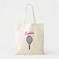 Tennis Custom Name Hot Pink Black