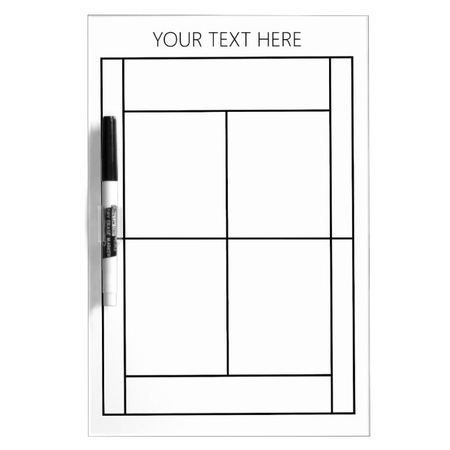 Tennis Custom Text Dry Erase Board (Front)