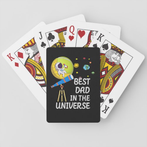 Tennis Dad Best dad in Universe for Father   Poker Cards