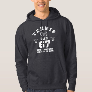 Tennis Dad Funny Sports Established 1967 Hoodie