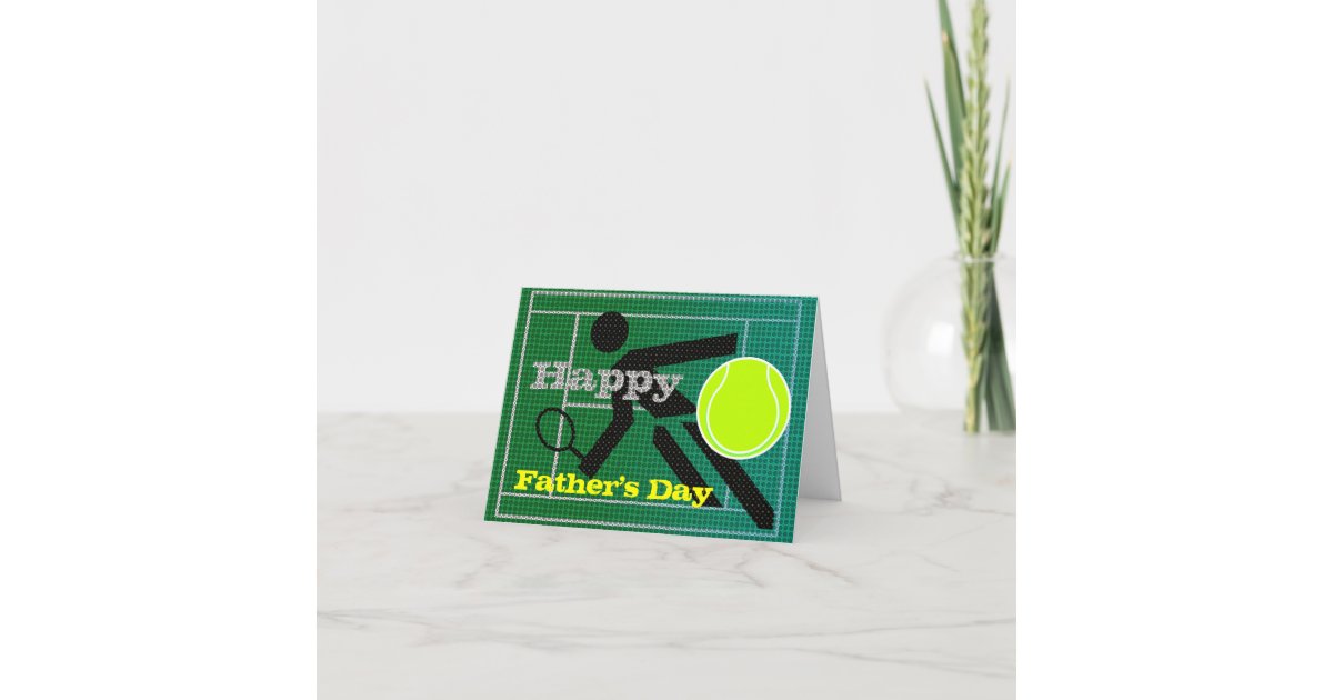 Tennis Dad Happy Father's Day Card | Zazzle