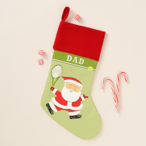 Tennis Dad holiday gift Christmas stocking