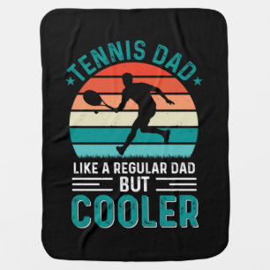 Tennis Dad Retro Sunset Baby Blanket