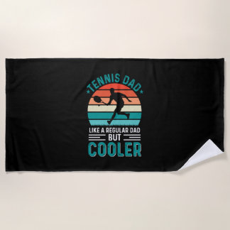 Tennis Dad Retro Sunset Beach Towel