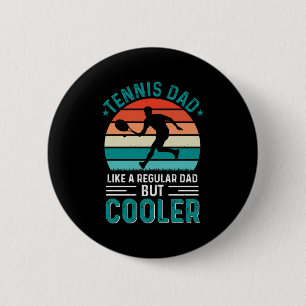 Tennis Dad Retro Sunset Button