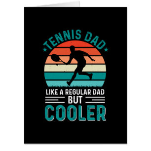 Tennis Dad Retro Sunset Card