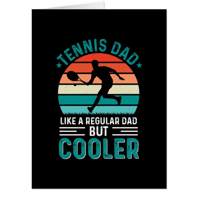 Tennis Dad Retro Sunset Card (Front)