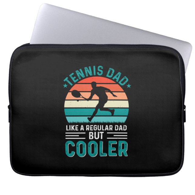 Tennis Dad Retro Sunset Laptop Sleeve (Front)