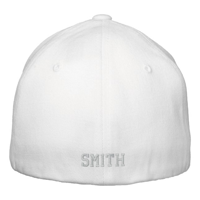 Tennis Dad White Custom Embroidered Hat (Back)