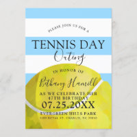Tennis Day Outing | Tennis Themed Blue Invite