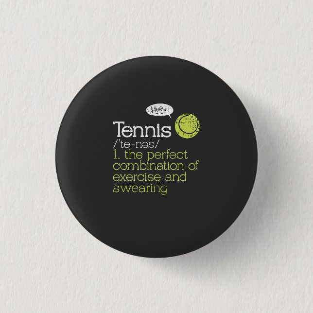 Tennis Definition Button (Front)