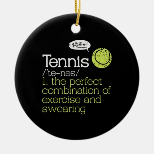 Tennis Definition Ceramic Ornament