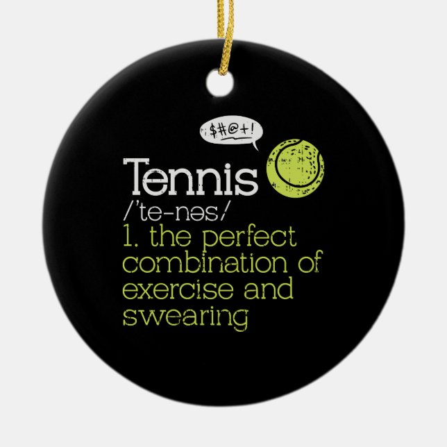 Tennis Definition Ceramic Ornament (Front)