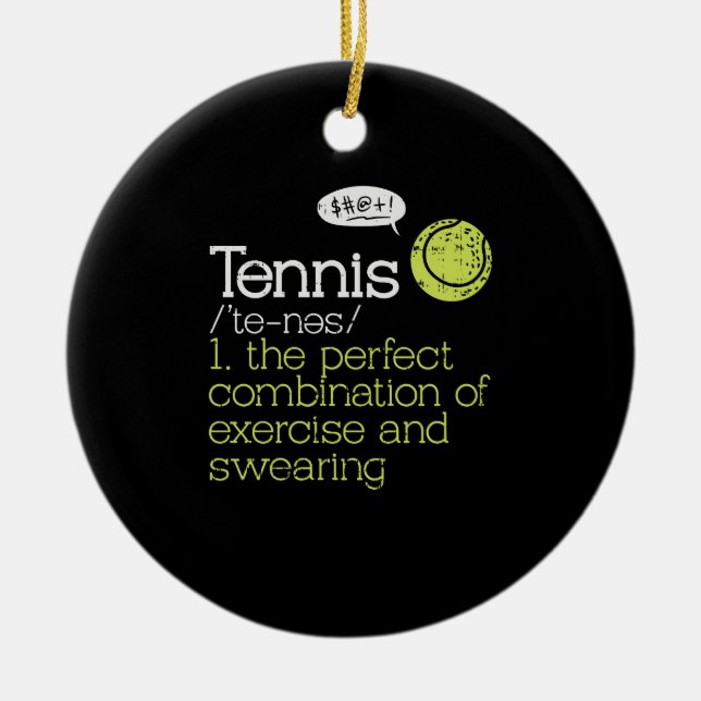 Tennis Definition Ceramic Ornament (Front)