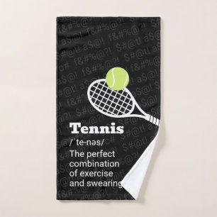 Tennis Definition Exercise and Swearing Hand Towel