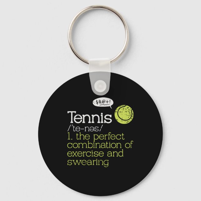 Tennis Definition Keychain (Front)