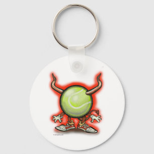 Tennis Demon Keychain