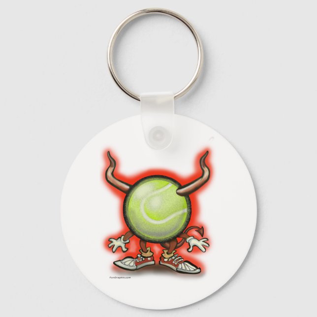 Tennis Demon Keychain (Front)