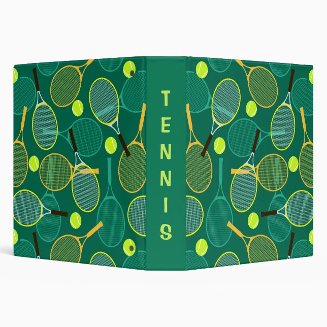 Tennis Design  3 Ring Binder (Background)