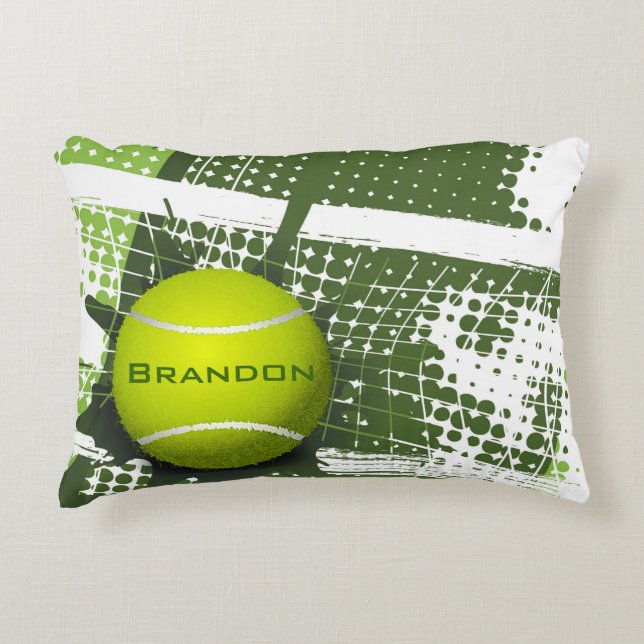 Tennis Design Accent Pillow (Front)