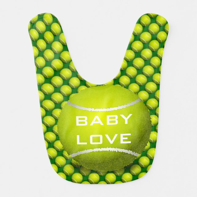 Tennis Design Baby Bib (Front)