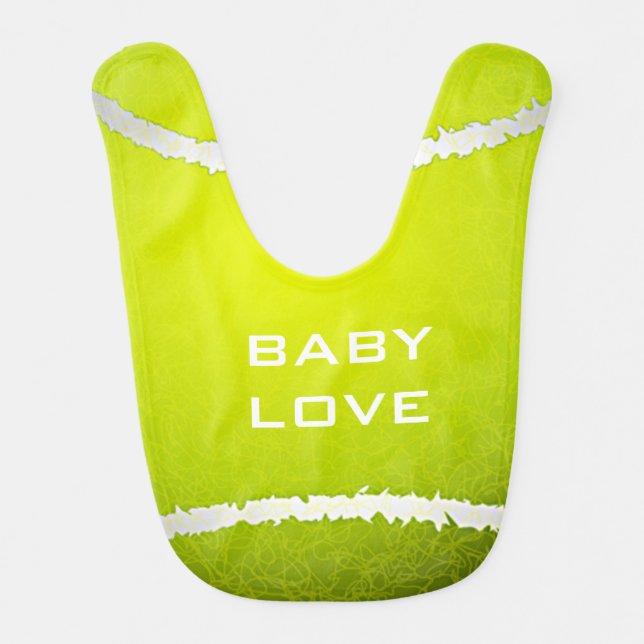 Tennis Design Baby Bib (Front)