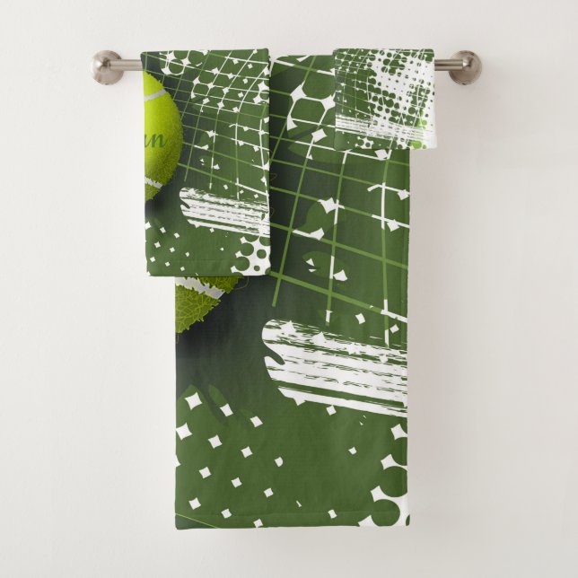 Tennis Design Bath Towel Set (Insitu)