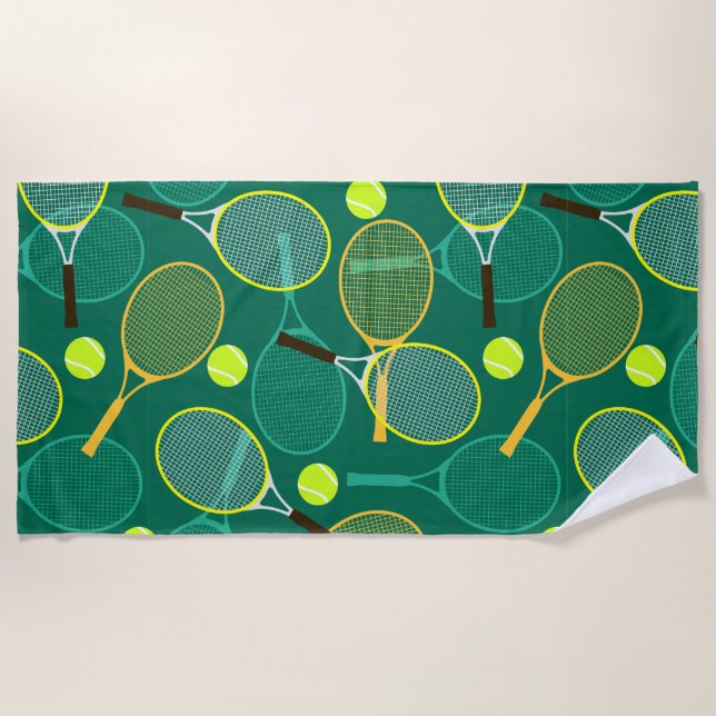 Tennis Design  Beach Towel (Front)