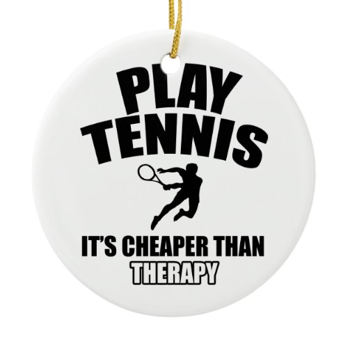 Tennis   design ceramic ornament
