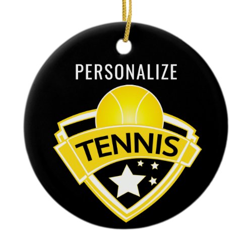 Tennis Design Ceramic Ornament