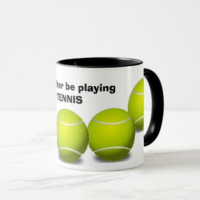 Tennis Design Coffee Mug (Front Right)