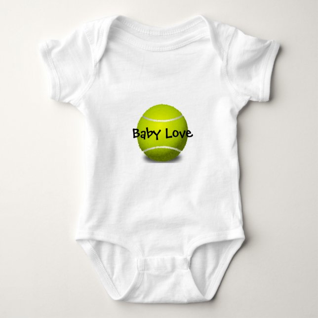 Tennis Design Customizable Baby Clothing Bodysuit (Front)