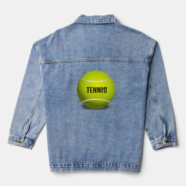 Tennis Design Denim Jacket (Back)
