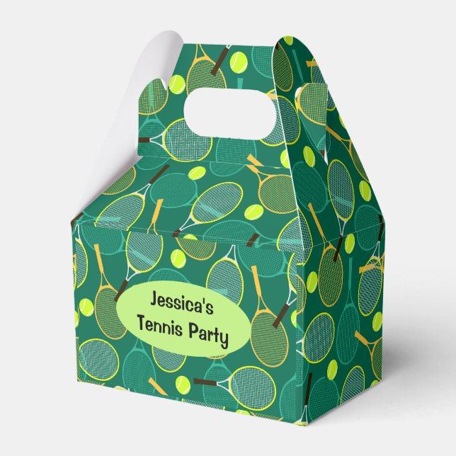 Tennis Design  Favor Boxes (Front Side)