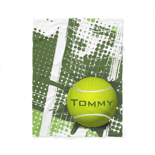 Tennis Design Fleece Blanket