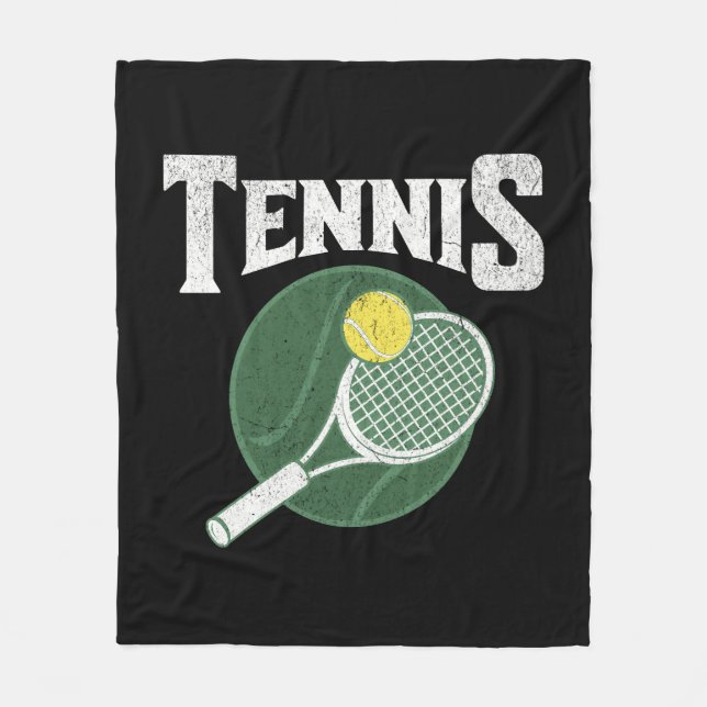 Tennis design fleece blanket (Front)