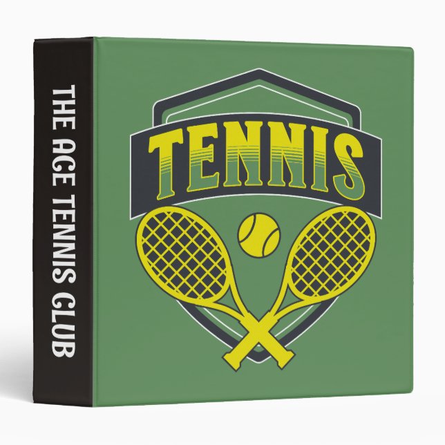 Tennis design for tennis lovers 3 ring binder (Front/Spine)