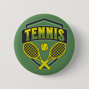 Tennis design for tennis lovers button