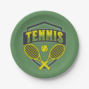 Tennis design for tennis lovers paper plates