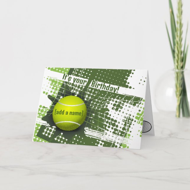 Tennis Design Greeting Card (Front)