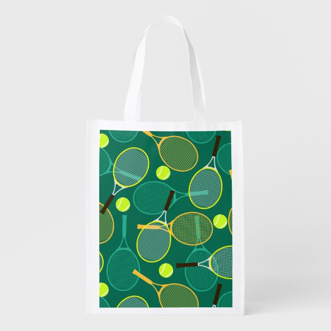 Tennis Design  Grocery Bag (Front)