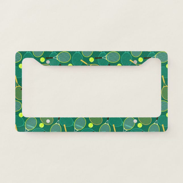 Tennis Design  License Plate Frame (Front)