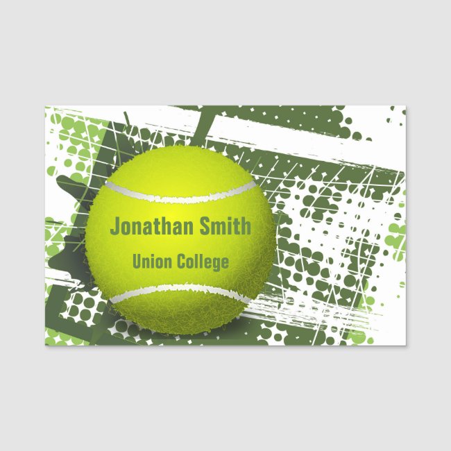 Tennis Design Name Tag
