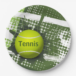 Tennis Design Paper Party Plate